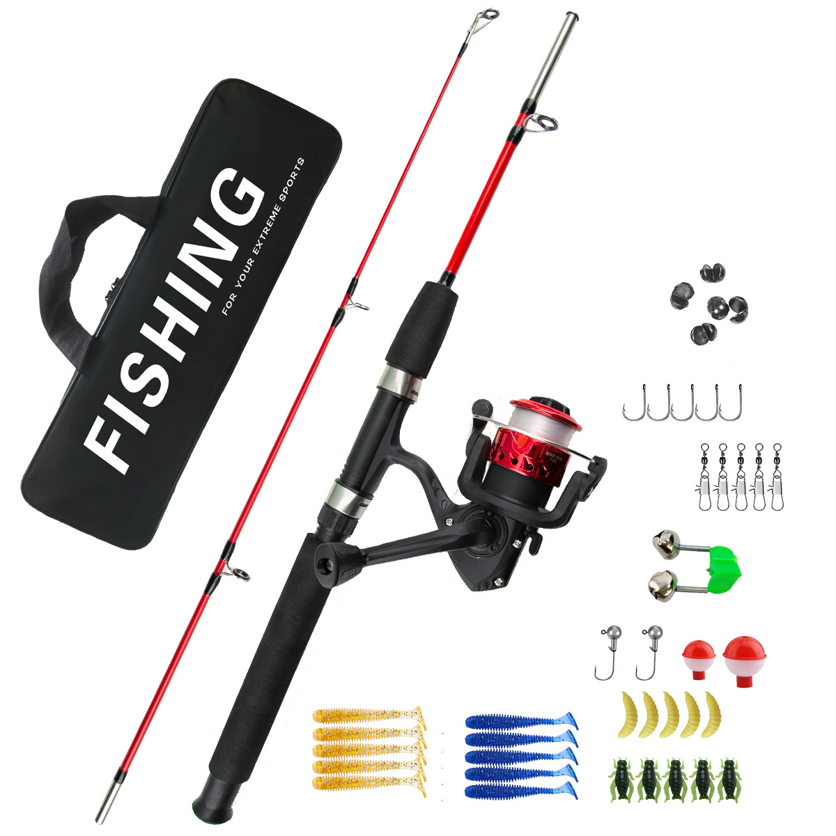 2 Sections Ice Fishing Rod Com - Fishing Rod Ice 리뷰 및 가격
