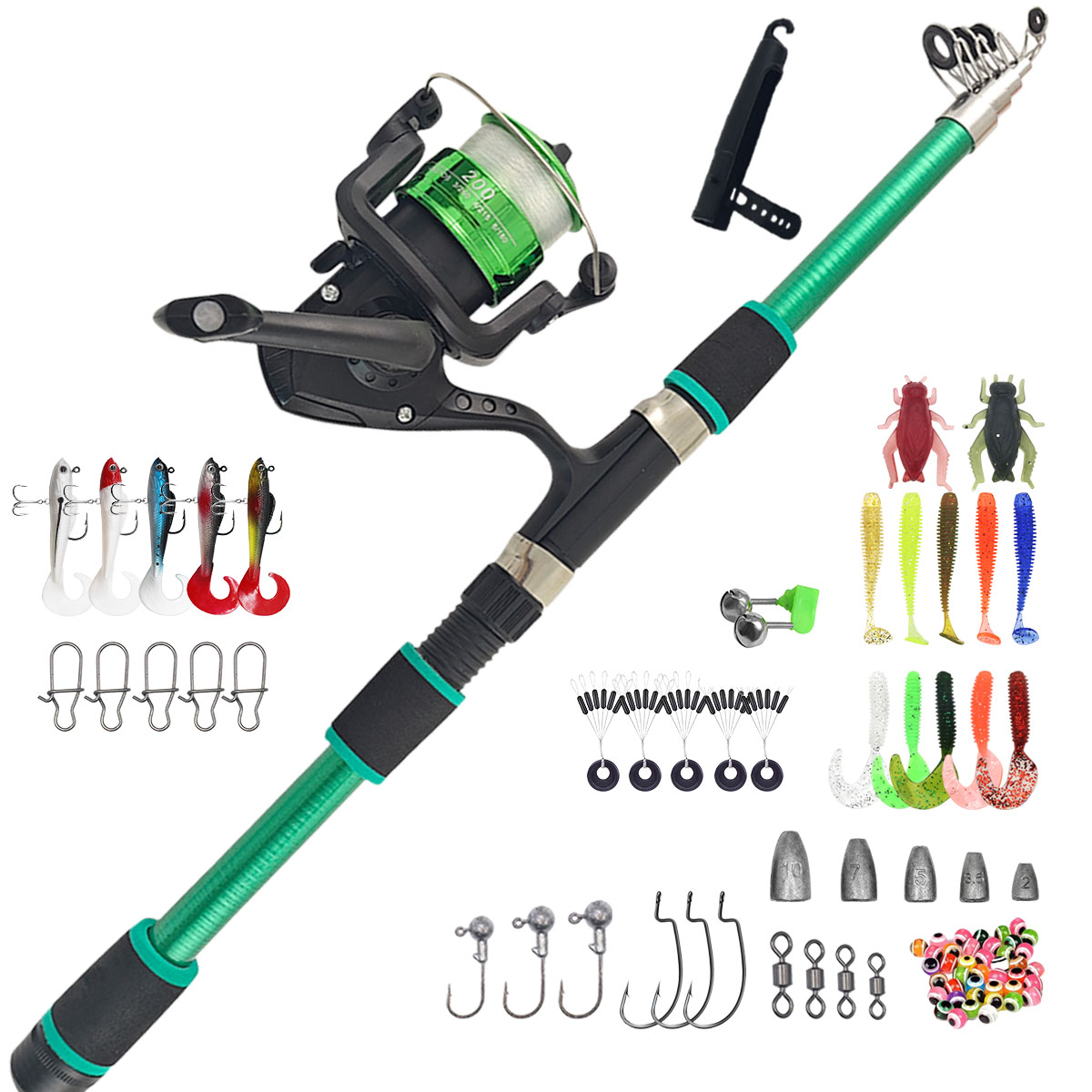 Portable Telescopic Fishing Ro - Fishing Rod Combo 리뷰 및 가격