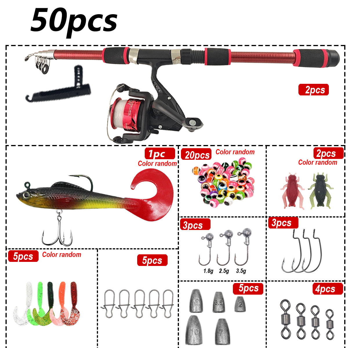 Portable Telescopic Fishing Ro - Fishing Rod Combo 리뷰 및 가격