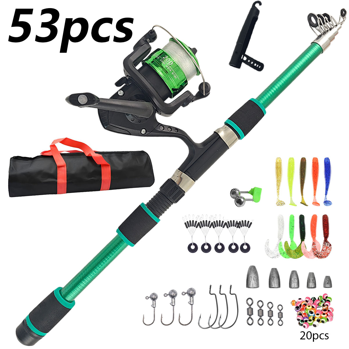 Portable Telescopic Fishing Ro - Fishing Rod Combo 리뷰 및 가격