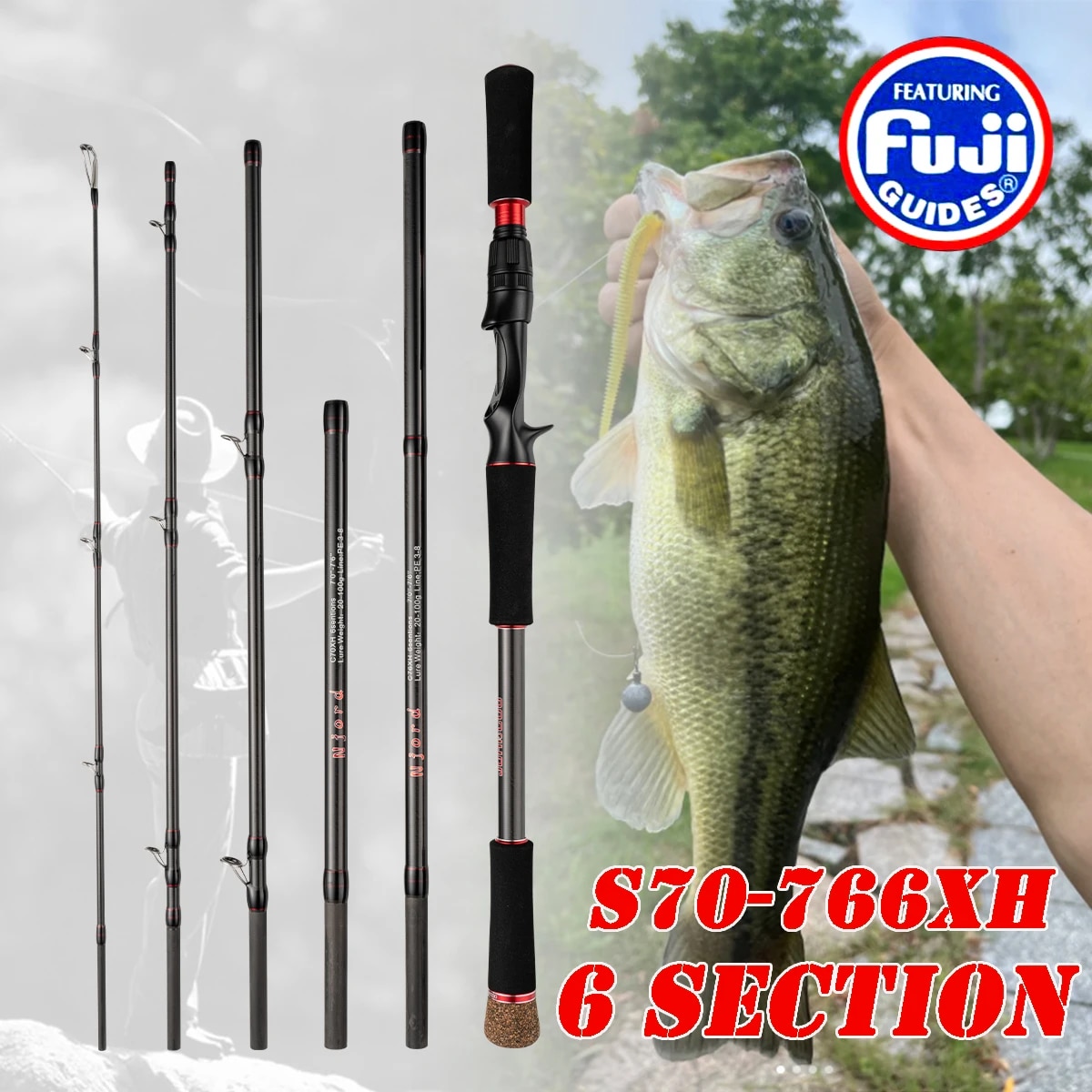 Fishing Rod 6 Section Casting  - Fishing Rod Surf 리뷰 및 가격