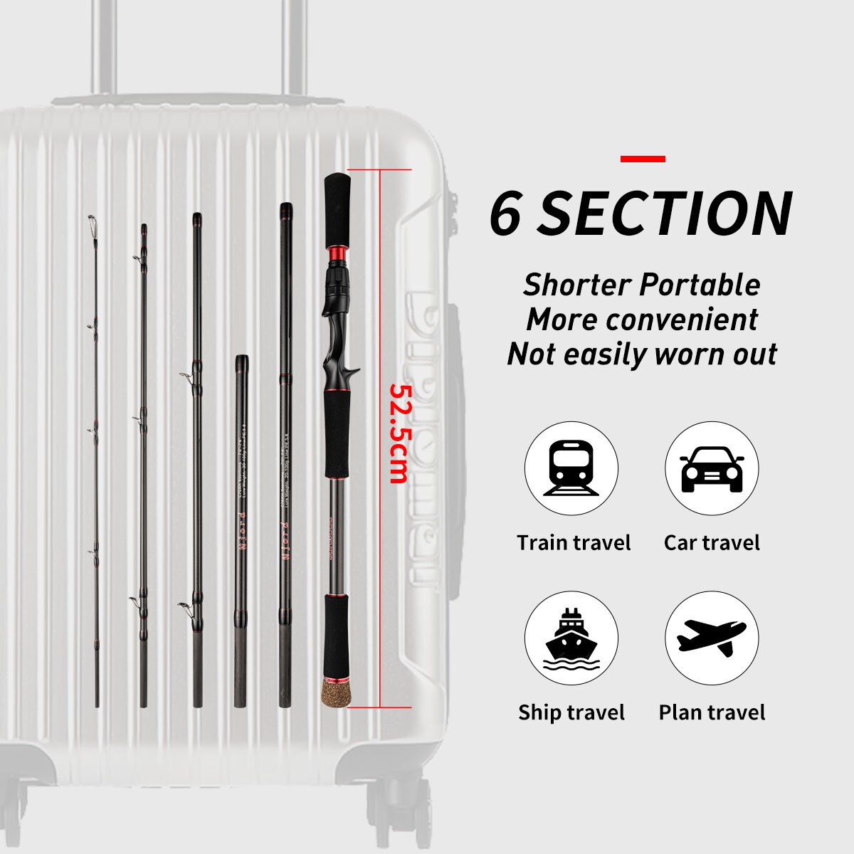 Fishing Rod 6 Section Casting  - Fishing Rod Surf 리뷰 및 가격
