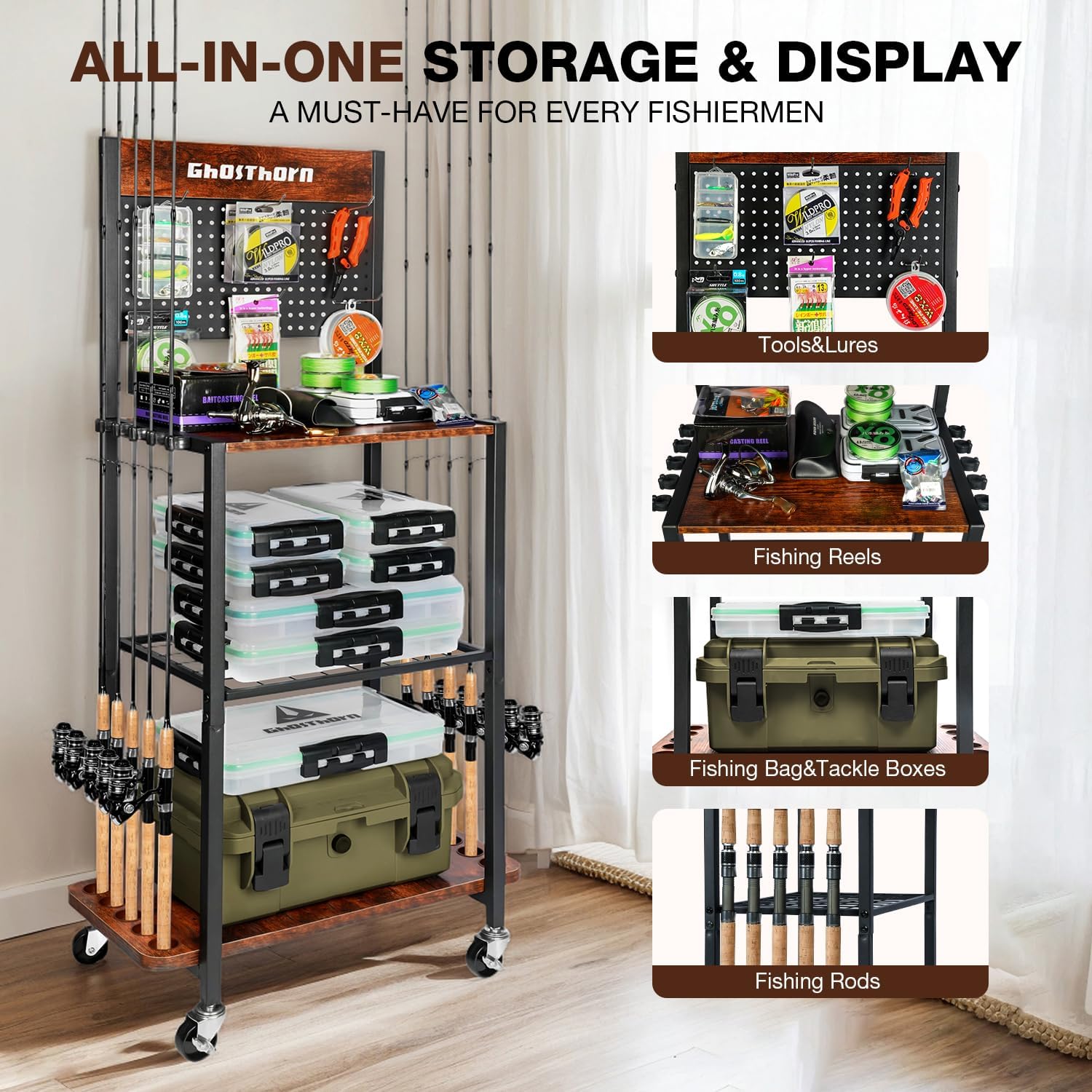 Fishing Rod Holder for Garage  - Fishing Rod Holder 리뷰 및 가격