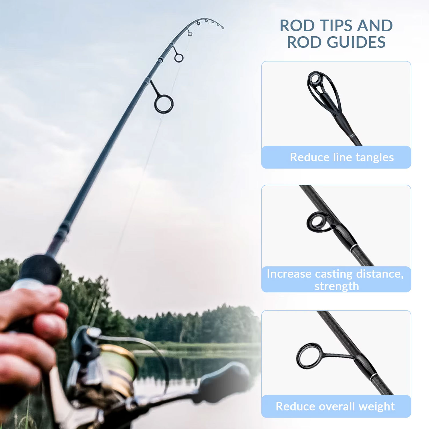 40pcs Colorful Fishing Rod Gui - Fishing Rod Building Kit 리뷰 및 가격